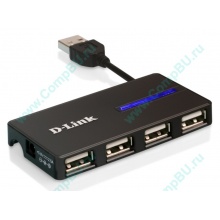 Карманный USB 2.0 концентратор D-Link DUB-104 в Батайске, USB хаб DLink DUB104 (Батайск)