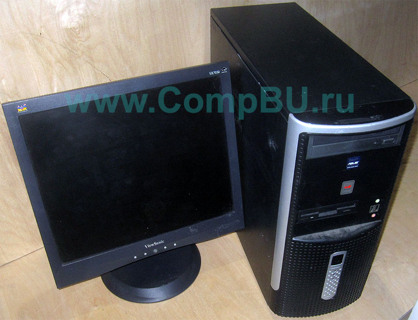 Комплект: одноядерный компьютер Intel Pentium-4 с 1Гб памяти и 17 дюймовый ЖК монитор (Батайск)